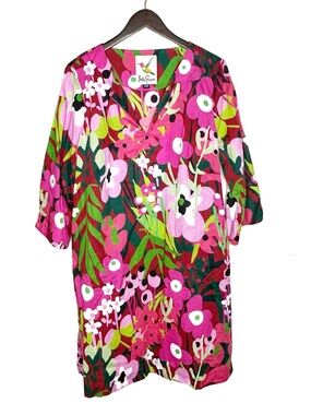 Lesley Evers Ellie Garden Oasis Pink Floral Cotton